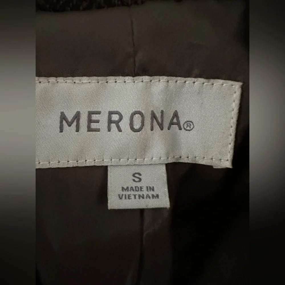 Military Style Olive Green Wool Blend Belted Coat - Picture 2 of 5